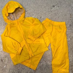L.L. Bean Bright Yellow Rain Gear Set